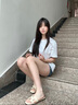 CAMILA KSENIA皮拖鞋女2025新款夏季休閑百搭一字拖時(shí)尚平底顯白涼拖鞋沙灘鞋子 杏仁奶油白 36 曬單實(shí)拍圖