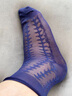 莫代爾男襪中老年絲襪男松口老人腳腫中筒襪寬口絲光襪尼龍襪子老式薄款 3黑色2藏青【男款】 5雙 38-39碼【男款】 曬單實(shí)拍圖