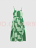 播倪妮同款播碎花吊帶連衣裙女商場(chǎng)同款夏季沙灘度假長(zhǎng)裙BDR2LD1315 L14森綠花 XS 曬單實(shí)拍圖