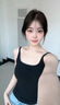微光里美背吊帶2025新款爆款女內搭黑色背心外穿帶胸墊打底海邊上衣夏季 美背吊帶【黑色 均碼80-110斤】 曬單實(shí)拍圖