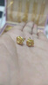 周大生黃金耳釘3D硬金玫瑰花足金耳飾七夕禮物送女友老婆媽媽情人節(jié)禮物 足金玫瑰花耳釘約1.3g 曬單實拍圖
