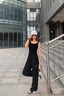 魯雅爾潮流薄款休閑褲男夏季美式hiphop速干褲子高街垂感百搭運(yùn)動(dòng)闊腿褲 黑色 XL 曬單實(shí)拍圖