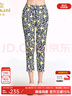 喬萬(wàn)尼九分褲女春夏新款修身休閑緊身鉛筆小腳褲 藏青花色 S 曬單實(shí)拍圖
