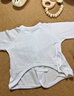wua.wua新生兒衣服0-3月夏季薄款半背衣嬰兒衣服上衣護肚防尿濕冰感透氣 天藍+奶黃（兩件裝） 59 （適合1-3月 8-12斤） 曬單實拍圖