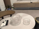 格娜斯新中式高腳玻璃水果盤高級感家用客廳茶幾擺件大容量干果盒糖果盤 曬單實(shí)拍圖