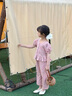 迪士尼寶寶女童套裝夏季2025新款洋氣時髦女寶寶韓范短袖兩件套兒童夏裝彩扣 粉色 90 建議80-90cm1歲半-2歲cm 曬單實拍圖