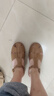 拔佳（Bata）包頭涼鞋女夏季商場新款羊皮鏤空復(fù)古軟底羅馬鞋AON05BL4七夕 棕色 37 曬單實(shí)拍圖