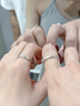 中國黃金情侶戒指純銀戒指一對(duì)結(jié)婚對(duì)戒紀(jì)念日七夕情人節(jié)生日禮物送女友 丁達(dá)爾情侶對(duì)戒 曬單實(shí)拍圖