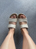 愛(ài)步（ECCO）勃肯鞋女 平底外穿涼拖鞋 軟底運動(dòng)沙灘鞋  科摩206823 HL 石灰色20682302378 36 曬單實(shí)拍圖