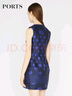 PORTS寶姿  新品女裝甜美無(wú)袖圓領(lǐng)波點(diǎn)連衣裙SA8D084FFQ044 藏青底藍(lán)點(diǎn) L (8) 曬單實(shí)拍圖
