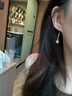 中國黃金（CHINA GOLD）蝴蝶和田玉銀耳墜女款中式耳環(huán)耳釘情人節(jié)生日禮物送女友老婆閨蜜 和田玉蝴蝶耳環(huán)+品牌禮盒 曬單實拍圖