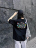 安初夏日系cityboy條紋復古短袖t恤男夏季潮流原宿休閑寬松polo衫三件套 藍色+純棉短T白+黑色短褲【三件套】 XL 建議120-140斤 曬單實拍圖