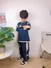 G.DUCKKIDS童裝男童套裝夏季洋氣兒童短袖套裝帥氣男孩夏天衣服中大童兩件套 藏青色 160 建議150-160cm12-13歲 曬單實(shí)拍圖