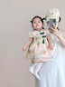 G.DUCKKIDS嬰兒衣服夏季薄款包屁衣新生周歲禮服女寶寶公主滿(mǎn)月百天國(guó)風(fēng)旗袍 裙子 90cm 建議身高80-1歲半-2歲 曬單實(shí)拍圖