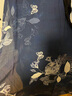 一城風絮藍語晴芳丨原創(chuàng)設計丨夏季清雅印花薄款天絲麻印花旗袍國風連衣裙 藍色天絲麻印花旗袍 L 曬單實拍圖