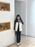 波司登（BOSIDENG）【反季】沖鋒衣鵝絨羽絨服女款90絨三合一防風(fēng)防雨透氣顯瘦外套 云溪白 黑色864C XS 155/80A 曬單實(shí)拍圖