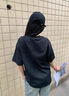 AOGZAOGZ美式潮牌設(shè)計(jì)感鉚釘解構(gòu)短袖T恤男夏季重磅寬松休閑半袖體恤 黑色 XL 曬單實(shí)拍圖