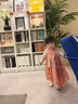 Shining Moment丨敦煌娃娃 漢服女童連衣裙一歲女寶寶周歲嬰兒夏抓周裙子新中式 短袖局印連衣裙 90 【12-18個月】 曬單實拍圖