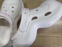 PointZerone夏季洞洞鞋女軟底厚底增高防滑護士上班日系防臭外穿涼拖鞋涼鞋女 白色升級版 38-39 適合37-38的腳 曬單實(shí)拍圖