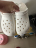 CROCS卡駱馳檀健次同款復古小鯨魚(yú)洞洞鞋厚底老爹鞋女花園鞋|206302 白色-100(含智必星) 38 (240mm) 曬單實(shí)拍圖