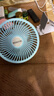ARIOL小風(fēng)扇宿舍床上吊扇桌面風(fēng)扇usb充電輕音風(fēng)扇免打孔可掛式壁扇戶外露營(yíng)帳篷風(fēng)扇帶夜燈 藍(lán)色：遙控+燈光【充電+連線便攜】 曬單實(shí)拍圖