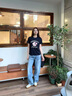 Calvin KleinJeans【復(fù)刻90系列】25春夏女士ck復(fù)古做舊直筒牛仔褲47B921G UQY-牛仔淺藍(lán) 27 曬單實(shí)拍圖
