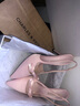 CHARLES&KEITH緞面蝴蝶結(jié)尖頭高跟涼鞋女CK1-60361556 Light Pink淺粉色 39 曬單實(shí)拍圖