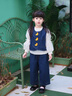 G.DUCKKIDS小黃鴨童裝女童秋裝套裝新款兒童衣服女孩牛仔馬甲娃娃衫三件套潮 圖片色 90 建議80-90cm1歲半-2歲 曬單實(shí)拍圖