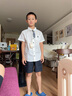 戴維貝拉（DAVE＆BELLA）戴維貝拉男童夏裝兒童寶寶學(xué)院風(fēng)洋氣童裝男寶短袖短褲兩件套 曬單實拍圖