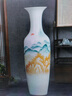 閩寧小鎮景德鎮陶瓷器手繪寫(xiě)意山水大花瓶落地客廳現代裝飾電視柜插花擺件1米單個(gè) 曬單實(shí)拍圖