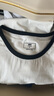 唐可娜兒（DKNY）2024春夏新品女經(jīng)典撞色盤(pán)帶繡LOGO正肩短袖T恤女裝 白色 XL(170/92A) 曬單實(shí)拍圖