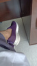 斯凱奇（Skechers）健步鞋丨男女同款一腳蹬女運動(dòng)老人鞋散步鞋媽媽鞋休閑鞋 女款-海軍藍色/薰衣草色/NVLV 35 曬單實(shí)拍圖