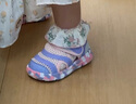 卡特兔童鞋軟底涼鞋運動(dòng)鞋夏季嬰兒軟底寶寶學(xué)步網(wǎng)眼女童毛毛蟲(chóng)機能鞋 粉紫色（夏季涼鞋） 22 內長(cháng)13.5cm 腳長(cháng)12.5-13.0 曬單實(shí)拍圖