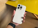 品勝 適用蘋果16Pro手機殼 iPhone16Pro柔性液態(tài)殼全包防摔抗指紋防磨防震親膚男女款超薄軟殼 古董白 曬單實拍圖