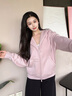 森馬（Semir）外套女搖粒絨落肩寬松慵懶氣質冬2025連帽夾克ins潮109725108005 曬單實拍圖