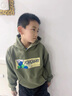 G.DUCKKIDS小黃鴨男童衛(wèi)衣春秋款2025新款中大兒童秋裝打底衫連帽卡卡西衣服 綠色 130 建議7~8歲【120-130cm】cm 曬單實(shí)拍圖