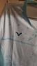 威克多（VICTOR）羽毛球服 官方新款透氣輕薄速干男女款比賽訓練日常針織運動(dòng)短袖 T-50018/A漂白 XL 曬單實(shí)拍圖