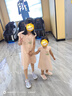 笛莎（DEESHA）笛莎童裝兒童女童裙子2025夏季新款女寶國風旗袍裙連衣裙 泡芙粉 140 曬單實拍圖