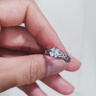 彩萊婭花朵四葉草戒指女款潮小眾輕奢單身戒時(shí)尚百搭閨蜜食指指環(huán)手飾品 四葉草戒指銀色 開(kāi)口可調(diào)節(jié) 曬單實(shí)拍圖