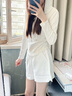翊尚美短褲女夏季2025新款白色運動(dòng)休閑寬松五分褲高腰顯瘦爆款闊腿中褲 白色 【親膚透氣熱銷(xiāo)款】 M 【推薦100-115斤】 曬單實(shí)拍圖