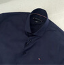 TOMMY HILFIGER【透氣府綢】夏季男易打理彈力商務(wù)休閑修身短袖襯衣襯衫男 深藍色CHS 41 曬單實(shí)拍圖
