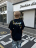 WASSUP花卉蝴蝶刺繡T恤短袖男女2025夏季寬松休閑重磅潮牌圓領(lǐng)半袖上衣 黑色 M 曬單實拍圖