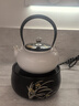 鶯歌燒 電陶爐輕音茶爐蘭花家用紅外小型迷你燒水煮茶器圍爐煮茶泡茶器 幽蘭+雪花釉柿形陶壺套裝1件 曬單實(shí)拍圖