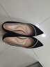 星期六（St&Sat）女鞋春季時(shí)尚淺口粗跟中跟通勤正裝單鞋 黑色 36  曬單實(shí)拍圖