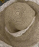 目丸法式草帽女2025夏季新款透氣蕾絲花邊鏤空防曬帽海邊帽子遮陽(yáng)帽 米色 均碼 曬單實(shí)拍圖