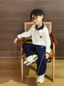 英氏（YEEHOO）男童褲子兒童長(zhǎng)褲秋季運(yùn)動(dòng)休閑褲綿柔男孩寬松衛(wèi)褲春秋裝中大童裝 深藍(lán) 130 曬單實(shí)拍圖