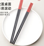 諾派（NUOPAI）合金筷子10雙裝 紅黑拼色 家用酒店用公筷耐高溫餐具P2837 曬單實(shí)拍圖
