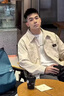 杜小閑 少年感穿搭白色長袖襯衫男士潮牌痞帥感春秋日系襯衣外套男 米色  常規(guī) XL [建議120-140斤] 曬單實(shí)拍圖