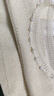 百家好（Basic House）Basic House/百家好萊賽爾鏤空短袖針織衫女夏季新款釘珠圓領上衣 淺洋米 L 曬單實拍圖