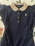 暇步士（Hush Puppies）童裝女童甜美polo裙夏大童學(xué)院風(fēng)兒童速干連衣裙 藏藍  150  曬單實(shí)拍圖